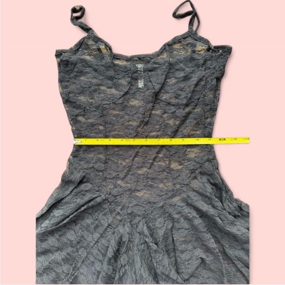 Sexy Black Lace Lingerie Drop Waist Witchy Goth Glam Romper - Picture 6 of 6